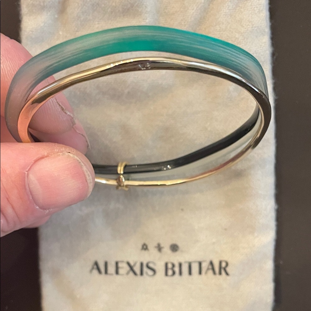 Alexis Bittar Turquoise and Gold Bracelet
